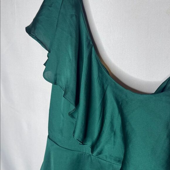 H&M Deep Green Silky One Shoulder Top. Size 8. NWT. - Picture 8 of 11